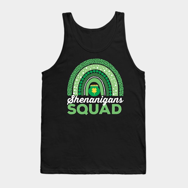 Shenanigans Squad St Patrick's Day Rainbow Team Tank Top by DetourShirts